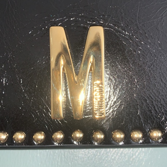 Moschino NWT Logo Leather Wallet on a Chain - Picture 4 of 14